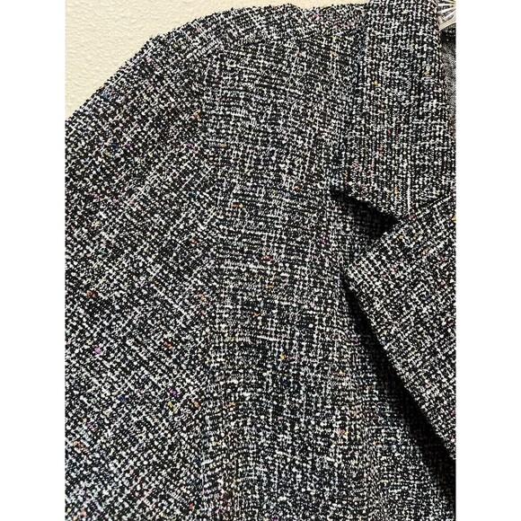 Lior Black White Tweed Peplum Jacket – Size Large - Picture 9 of 9
